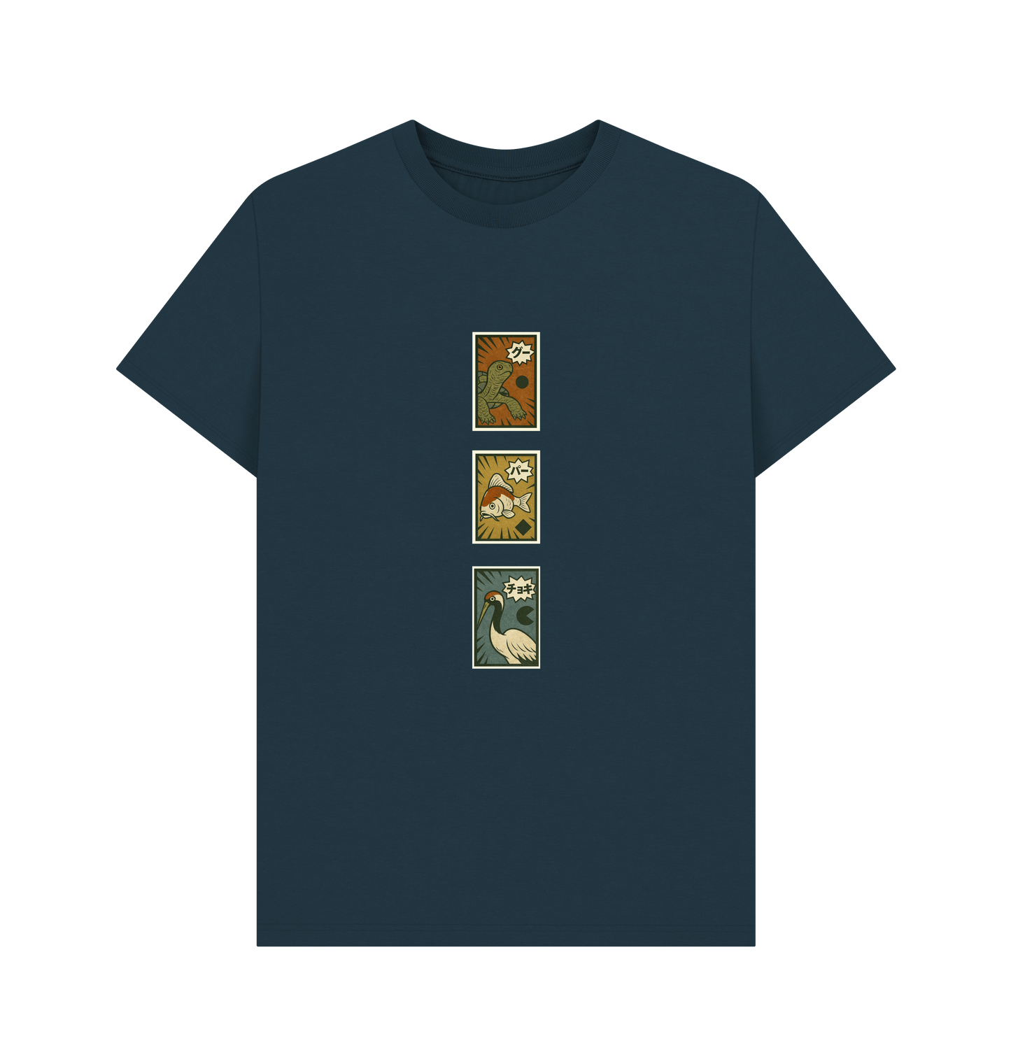 Denim Blue Printed T-shirt Front