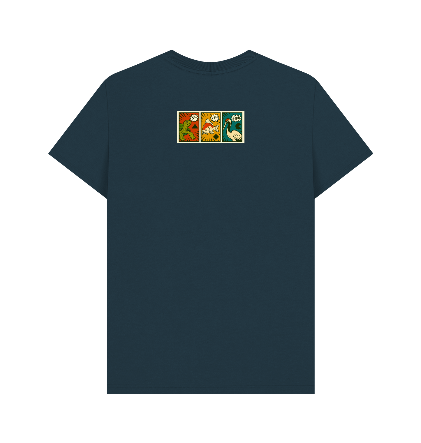 Denim Blue Printed T-shirt Back