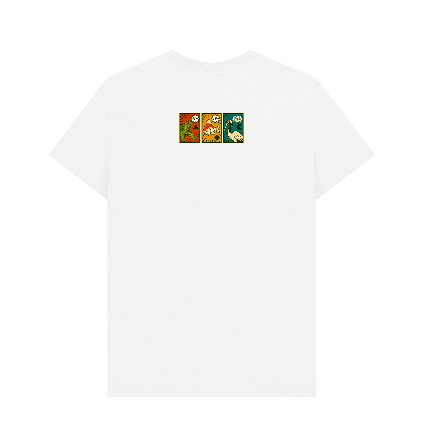 White Printed T-shirt Back